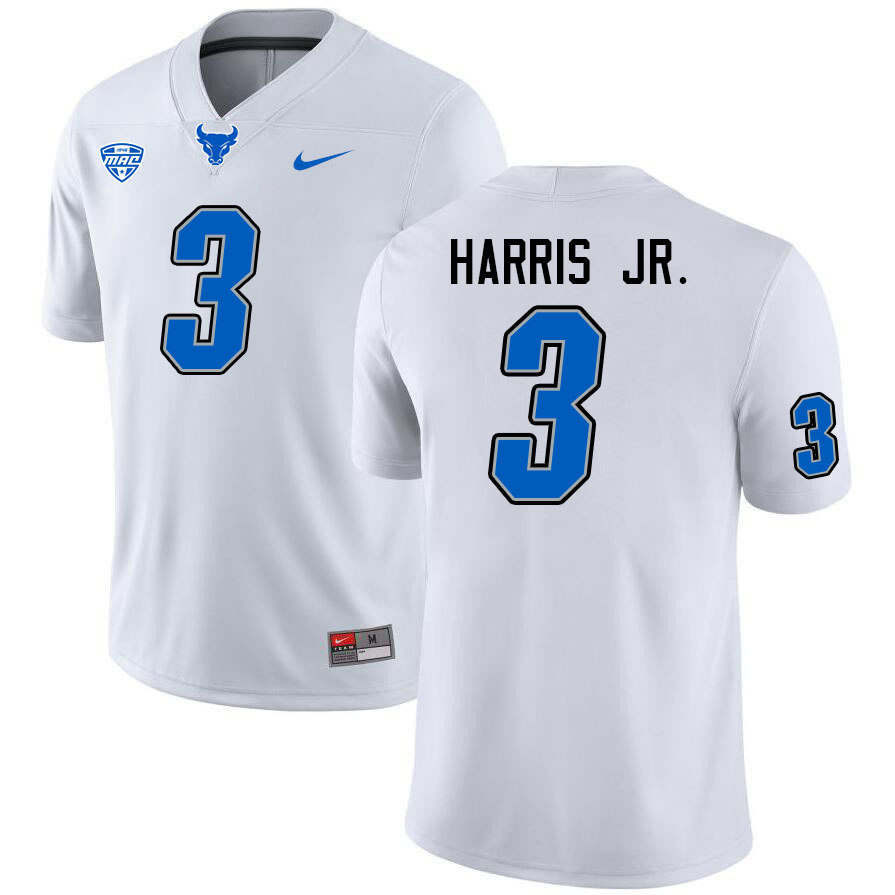 Buffalo Bulls #3 Demetrius Harris Jr. College Football Jerseys Stitched Sale-White